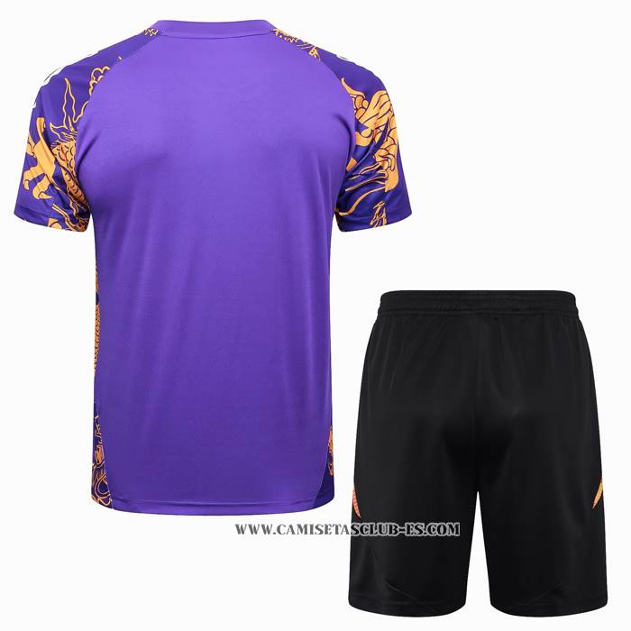 Chandal del Real Madrid Dragon 24-25 Manga Corta Purpura - Pantalon Corto